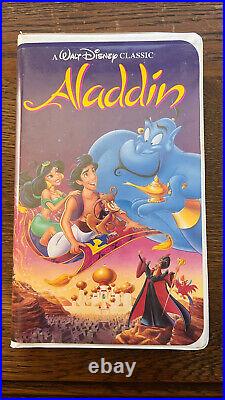 Walt Disney's Classic ALADDIN VHS Rare Black Diamond Edition