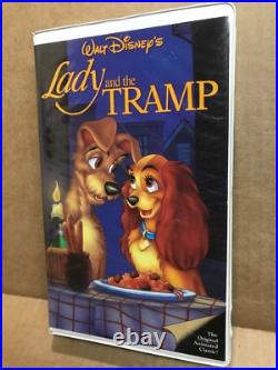 Walt Disney's Lady and the Tramp Black Diamond VHS The Classics Edition Red Sig