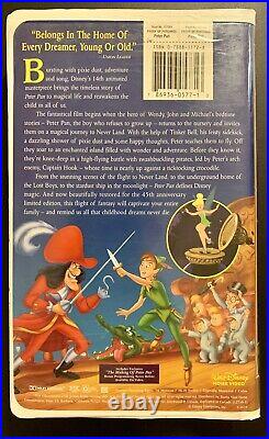 Walt Disney's MASTERPIECE COLLECTION 45th Anniversary Peter Pan #12730 VHS