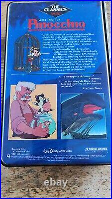 Walt Disney's Pinocchio (VHS, 1985) BLACK DIAMOND CLASSICS PADDED CLAMSHELL Orig