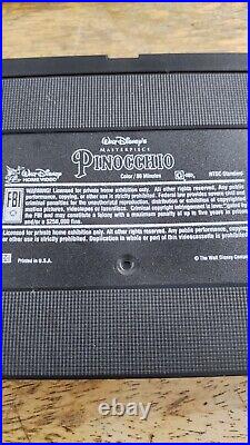 Walt Disney's Pinocchio (VHS, 1985) BLACK DIAMOND CLASSICS PADDED CLAMSHELL Orig