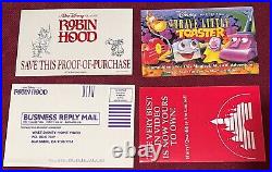 Walt Disney's ROBIN HOOD VHS-1189 video tape BLACK DIAMOND CLASSICS + 4 Ephemera