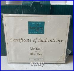 Wdcc Disney 2000 Mr Toad Blue Boy Limited Edition 705/1500 Figurine Box Coa