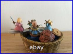 Wdcc Disney Cinderella Surprise! Mice In Sewing Basket Figure Figurine Coa