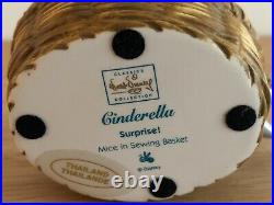Wdcc Disney Cinderella Surprise! Mice In Sewing Basket Figure Figurine Coa