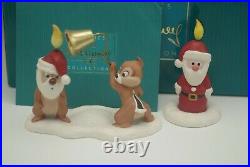 Wdcc Disney Little Mischief Makers Chip N Dale And Santa Candle Figurines Mib