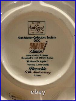 Wdcc Disney Pinocchio And Jiminy Cricket I'll Never Lie Again. Figurine Coa