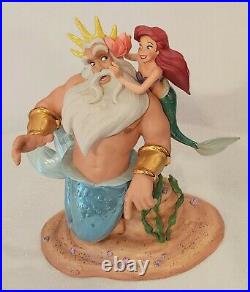 Wdcc The Little Mermaid Ariel King Triton Morning Daddy Figurine Signed + Box