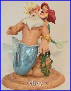 Wdcc The Little Mermaid Ariel King Triton Morning Daddy Figurine Signed + Box