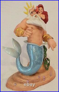 Wdcc The Little Mermaid Ariel King Triton Morning Daddy Figurine Signed + Box