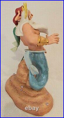 Wdcc The Little Mermaid Ariel King Triton Morning Daddy Figurine Signed + Box