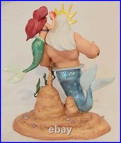 Wdcc The Little Mermaid Ariel King Triton Morning Daddy Figurine Signed + Box