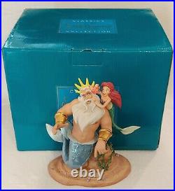 Wdcc The Little Mermaid Ariel King Triton Morning Daddy Figurine Signed + Box