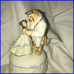 Wdcc lenox beauty and the beast limited edition anniversary 24 kt music box